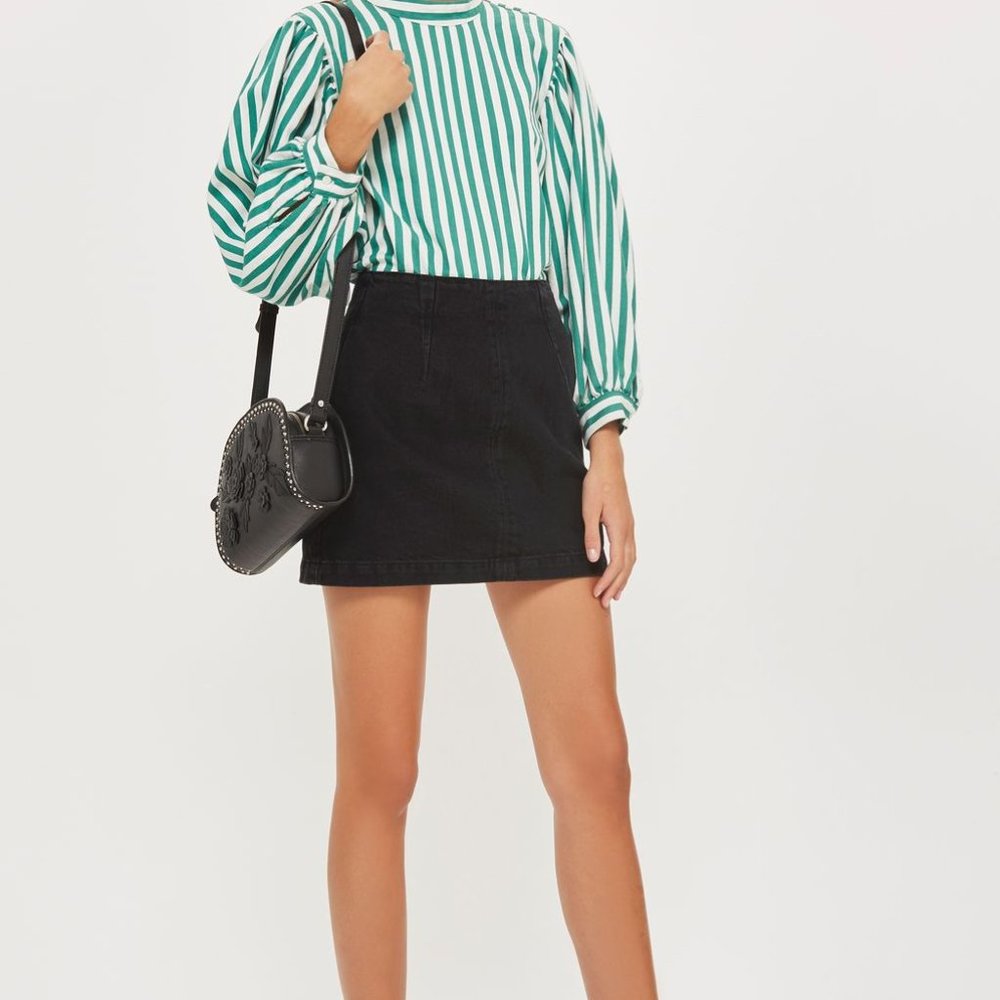Topshop Moto Denim Skirt